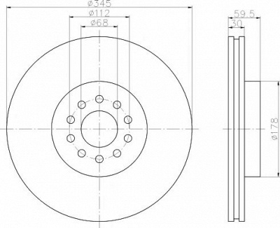 HELLA PAGID 8dd355108481 -  Тормозной диск